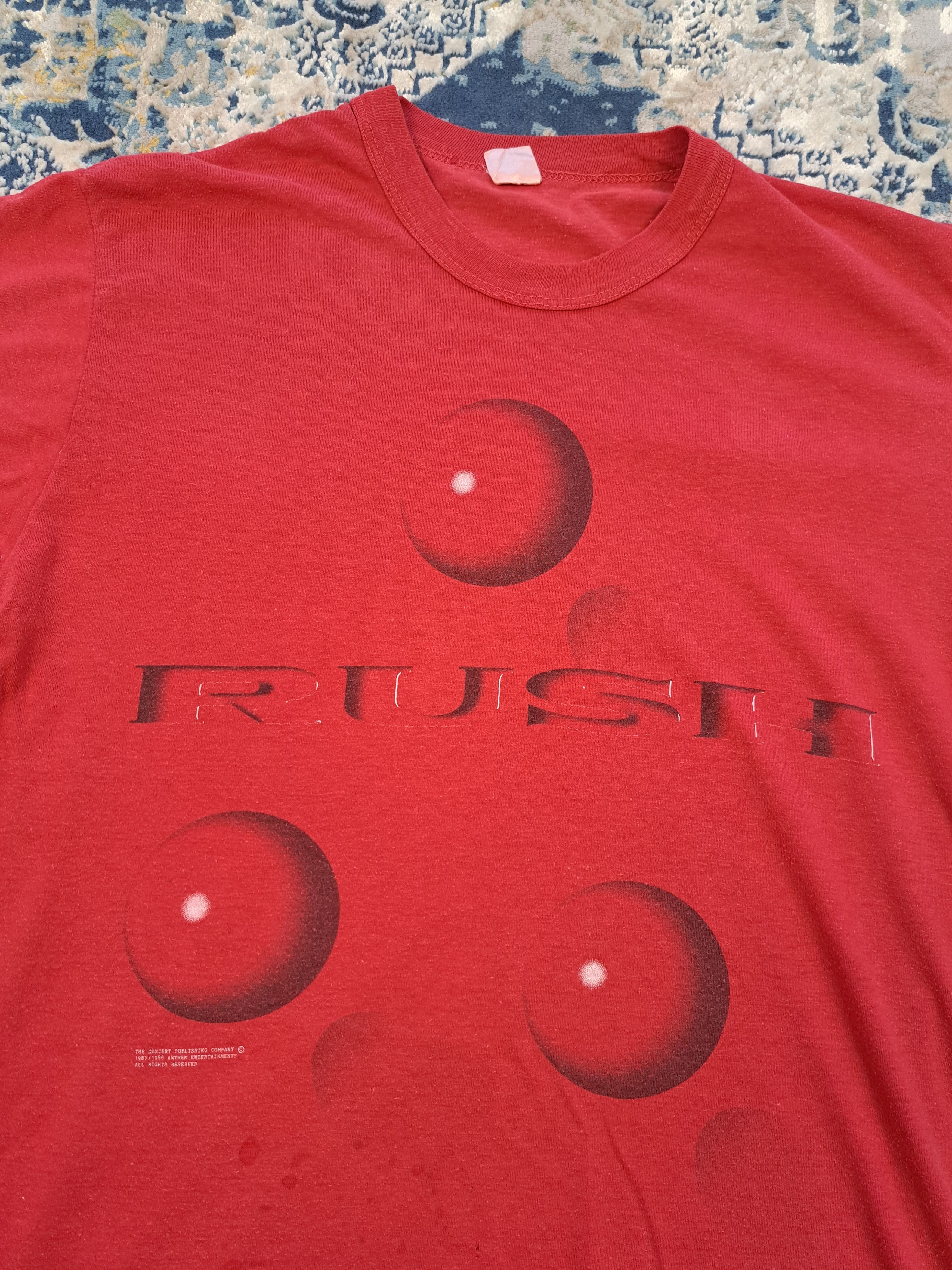 Band Tees Vintage 1988 Rush Hold Your Fire Tour Tee Hard Rock Metal Size US L / EU 52-54 / 3 - 3 Thumbnail