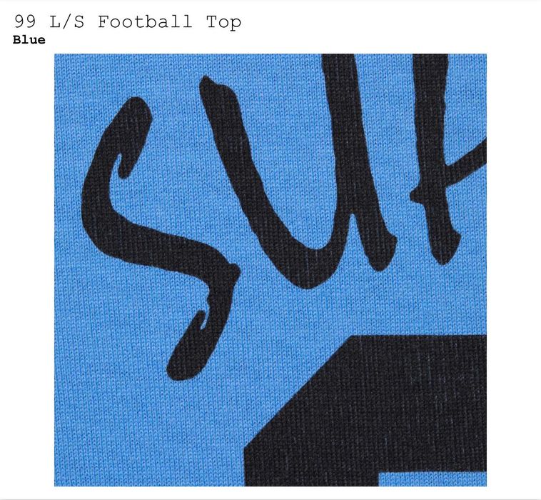 Supreme (IN HAND) Supreme 99 L/S Football Top Size XXL | Grailed