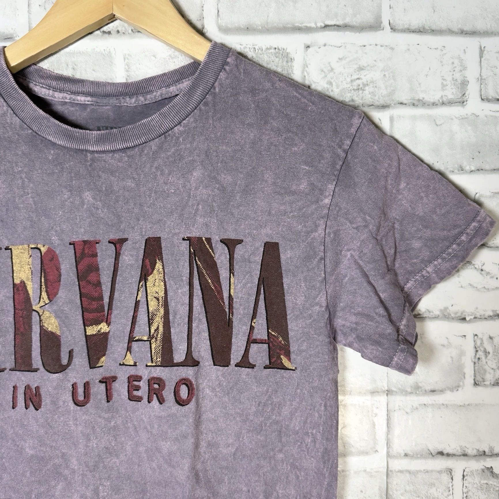 Vintage VINTAGE Nirvana T-Shirt Mens Small Purple In Utero Graphic Band Tee Size US S / EU 44-46 / 1 - 2 Thumbnail
