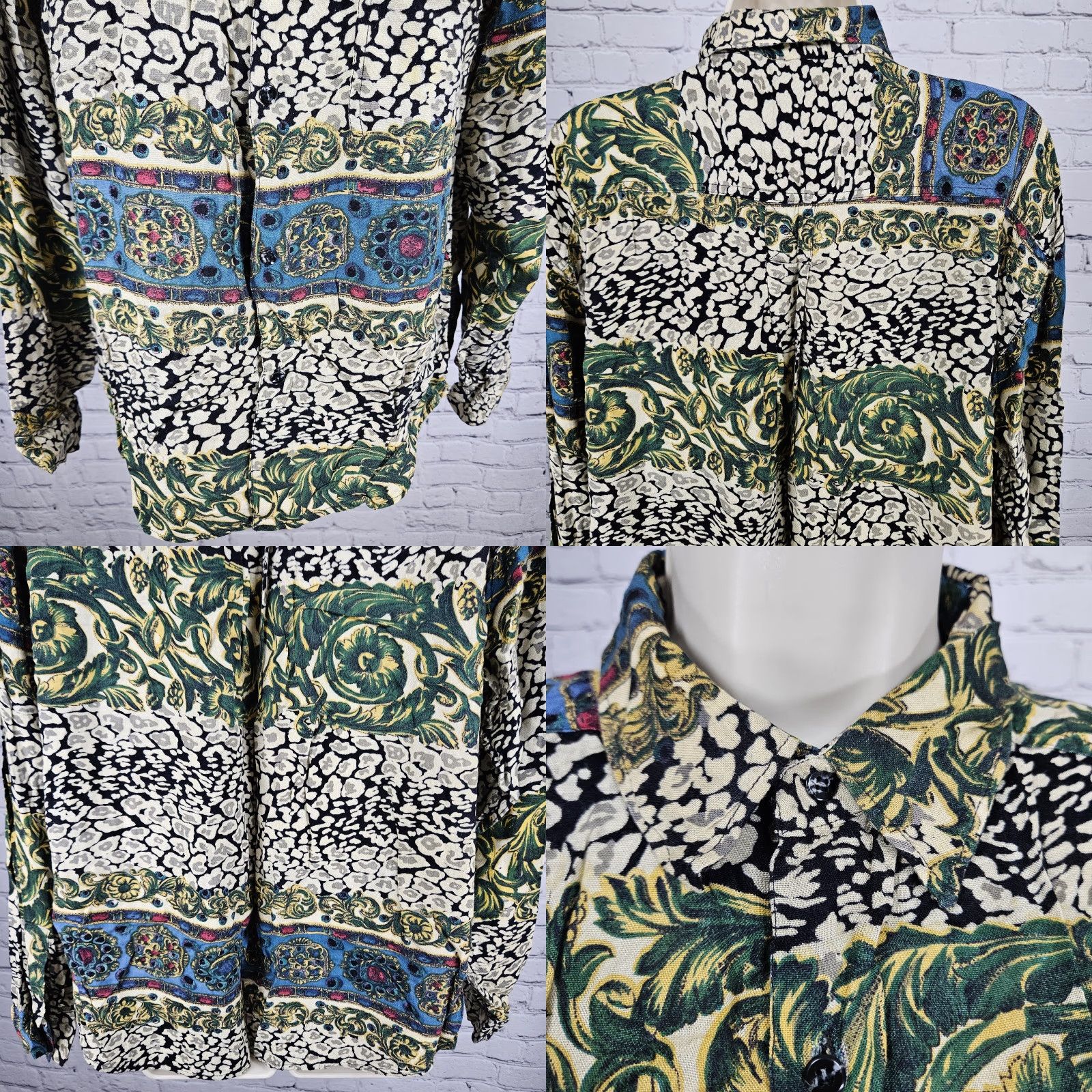 Needles **VTG Goouch Multicolor Button-Up Long Sleeve Shirt Large** User: VTG Goouch Multicolor Button-Up Long Sleeve Shirt Large Size L / US 10 / IT 46 - 8 Thumbnail