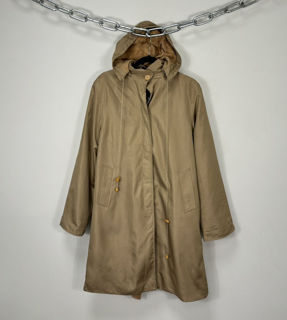 Burberry Vintage Burberry Nova Check Classic Belted Hooded Coat Size US L / EU 52-54 / 3 - 1 Thumbnail