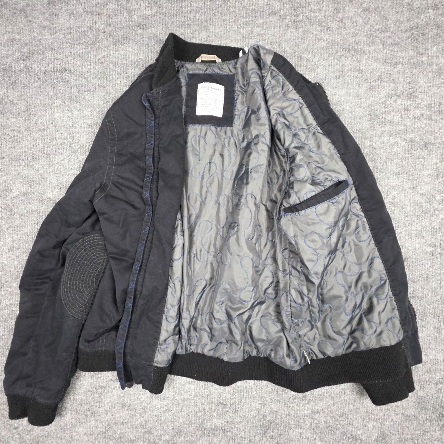Tommy Bahama Tommy Bahama Bomber Jacket Men M Black Island Crafted Cotton Blend Zip Size US M / EU 48-50 / 2 - 3 Thumbnail