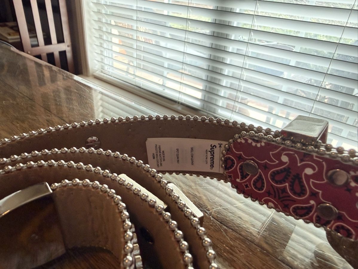 B.B. Simon × Supreme Supreme/b.b. Simon Red Bandana Belt SS26 Size 36 - 4 Thumbnail