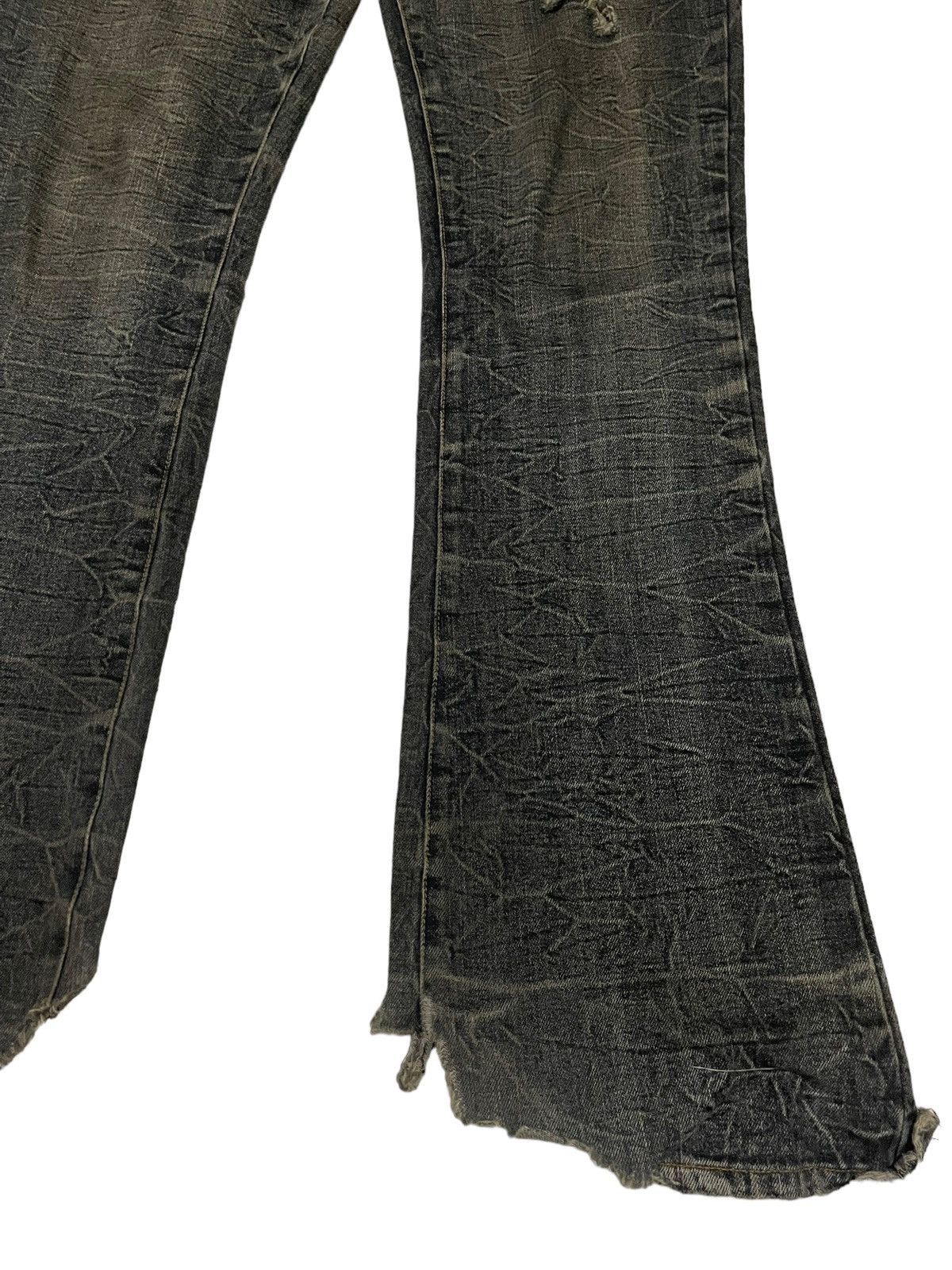 Japanese Brand Vintage Japan LowBox Distressed Style Flare Jeans Size US 33 - 6 Thumbnail