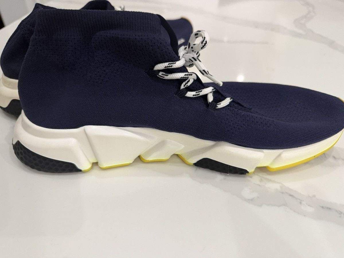 Balenciaga Balenciaga Navy Blue/Neon Green Sock Shoe Sneakers Size US 12 / EU 45 - 8 Thumbnail