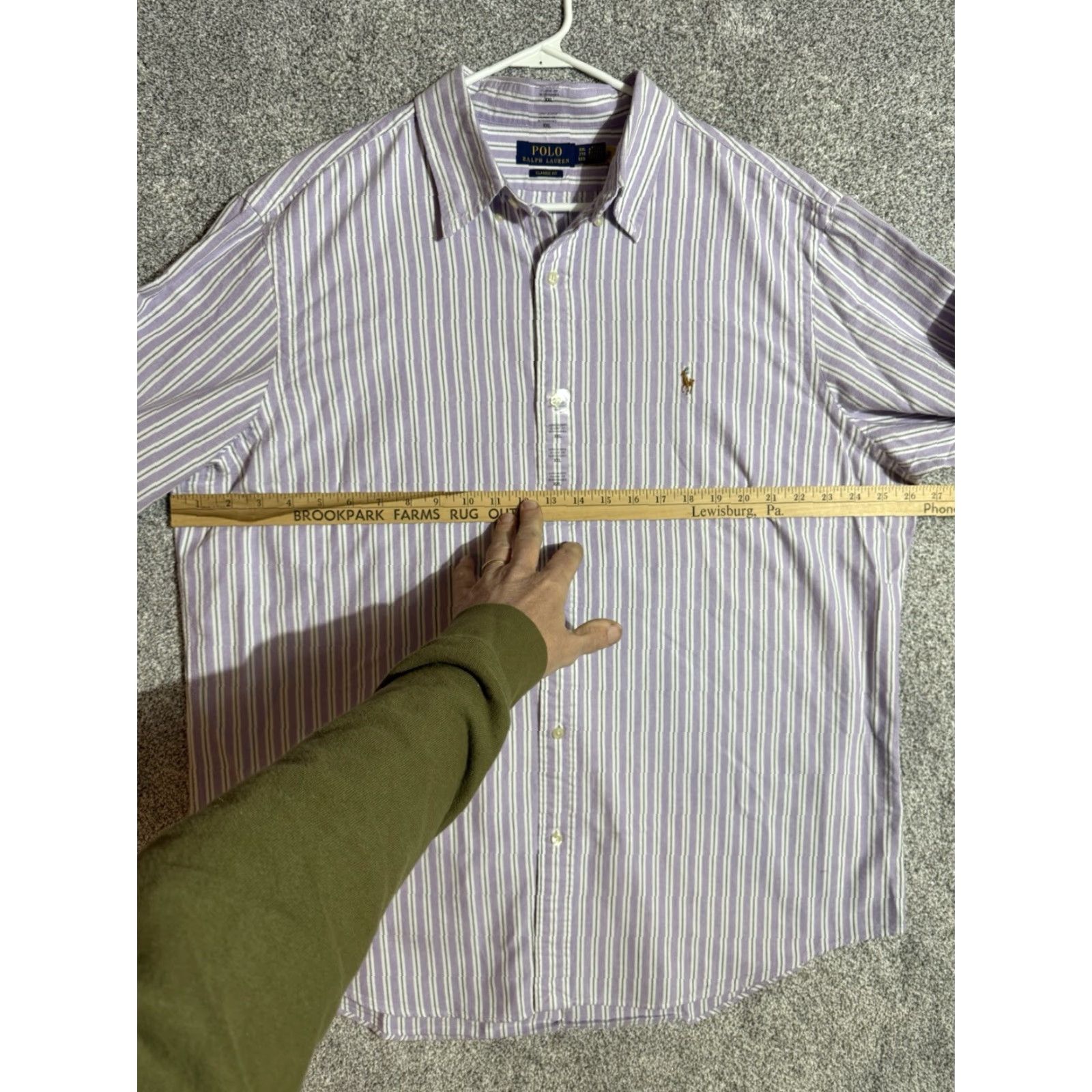Polo Ralph Lauren Polo Ralph Lauren Shirt Button Down Mens XXL Classic Fit Striped Oxford Pastel Purple Easter Preppy Mens Size US XXL / EU 58 / 5 - 7 Thumbnail
