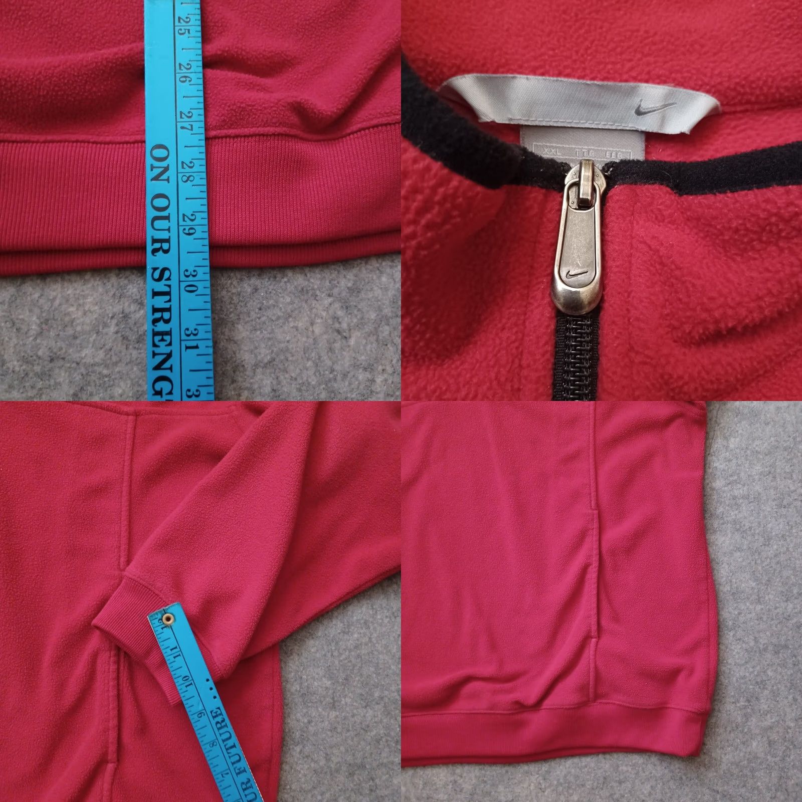 Nike VINTAGE Nike 1/4 Zip Pullover Sweatshirt Mens XXL Red Logo Swoosh Embroidered Long Sleeve Size US XXL / EU 58 / 5 - 8 Thumbnail