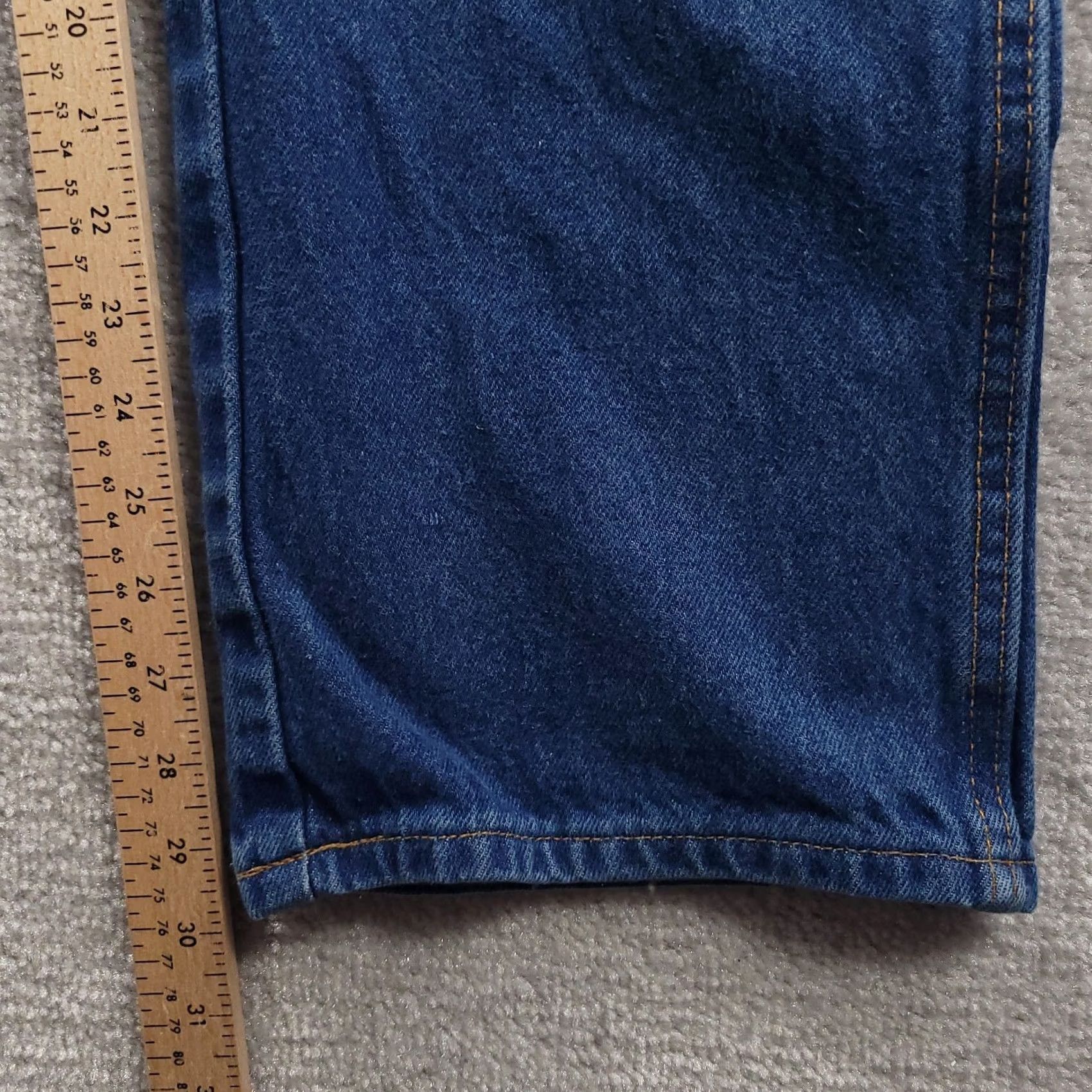 Dickies Dickies Jeans Mens 42 X 30 Blue Denim 100% Cotton Medium Wash Straight Leg Mens Jeans Regular Cotton Blue 5-Pocket Design Belt Loops 30in Inseam Size US 42 / EU 58 - 5 Thumbnail