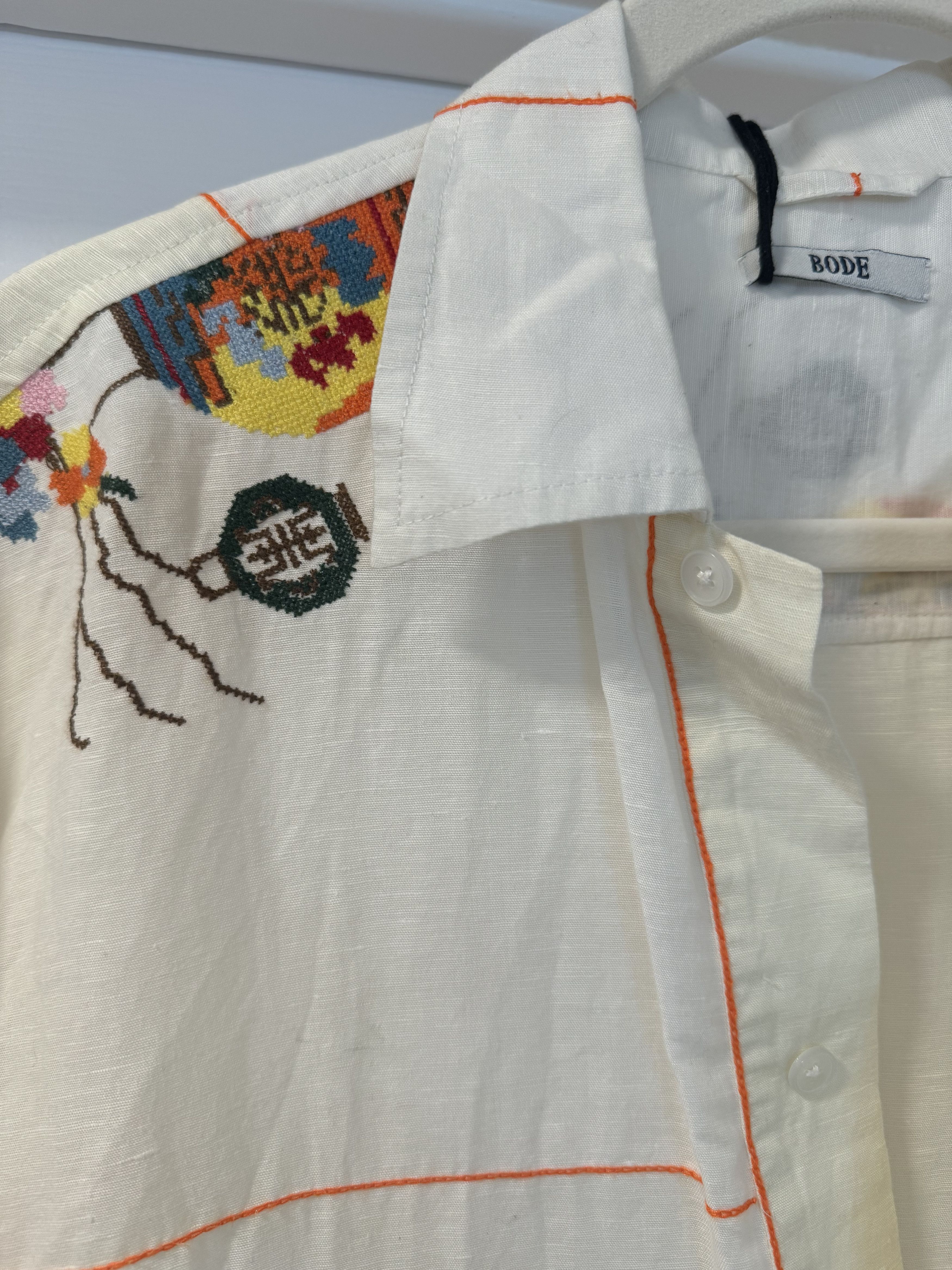 Bode Bode Bowling Shirt with Lantern Detail Size US M / EU 48-50 / 2 - 2 Thumbnail