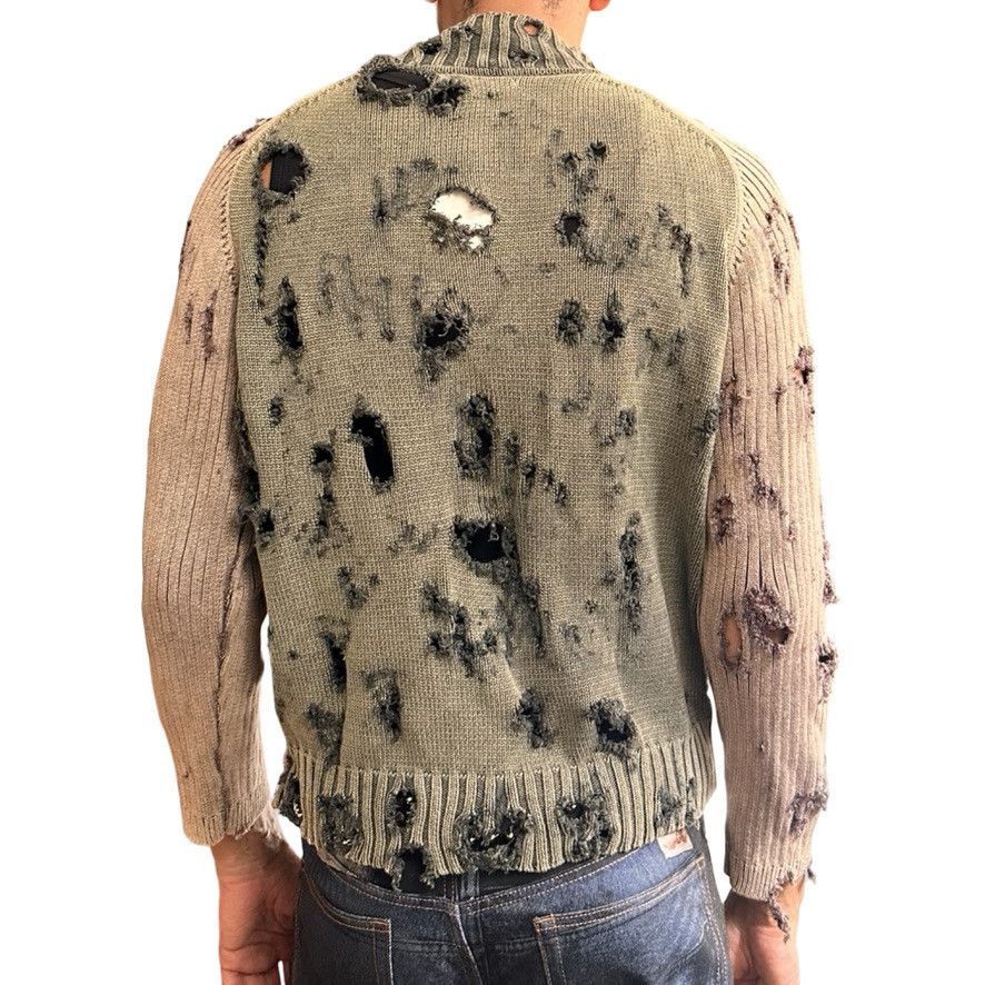 Other ASTROBOI* Khaki/Tan Ribbed Grunge Zip Up Sweater - XL Size US XL / EU 56 / 4 - 5 Thumbnail