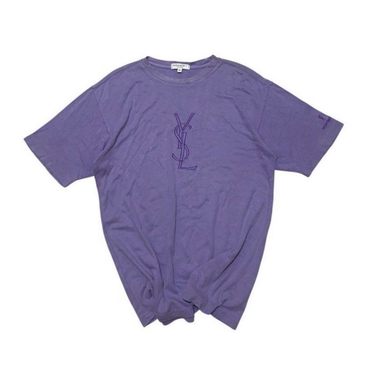 Yves Saint Laurent Vintage Yves Saint Laurent Big Logo Tee Size US M / EU 48-50 / 2 - 1 Thumbnail