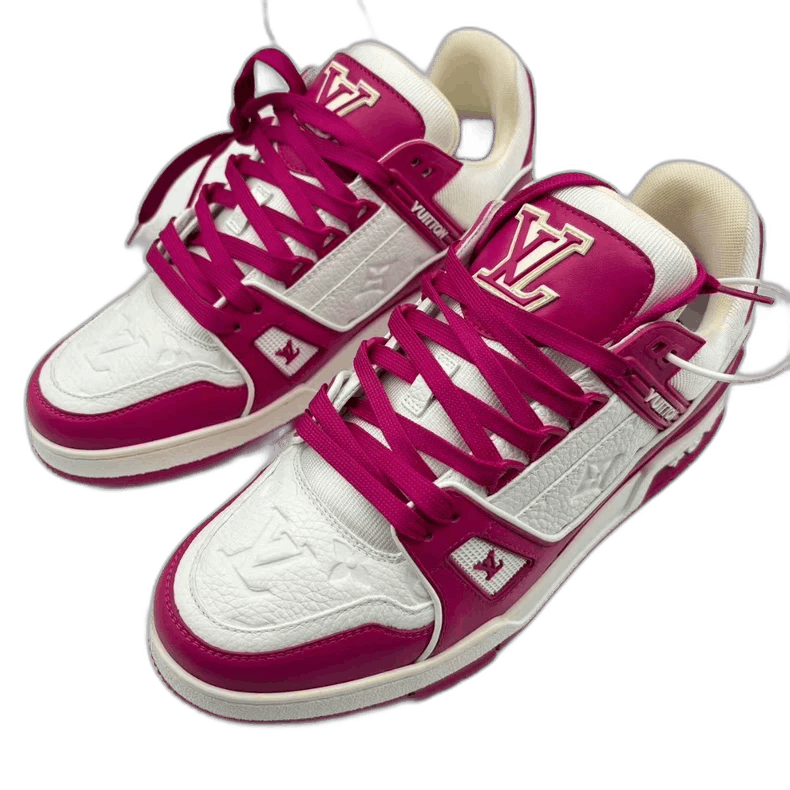 Louis Vuitton LV trainer white purple sneakers Size US 10 / EU 43 - 1 Thumbnail