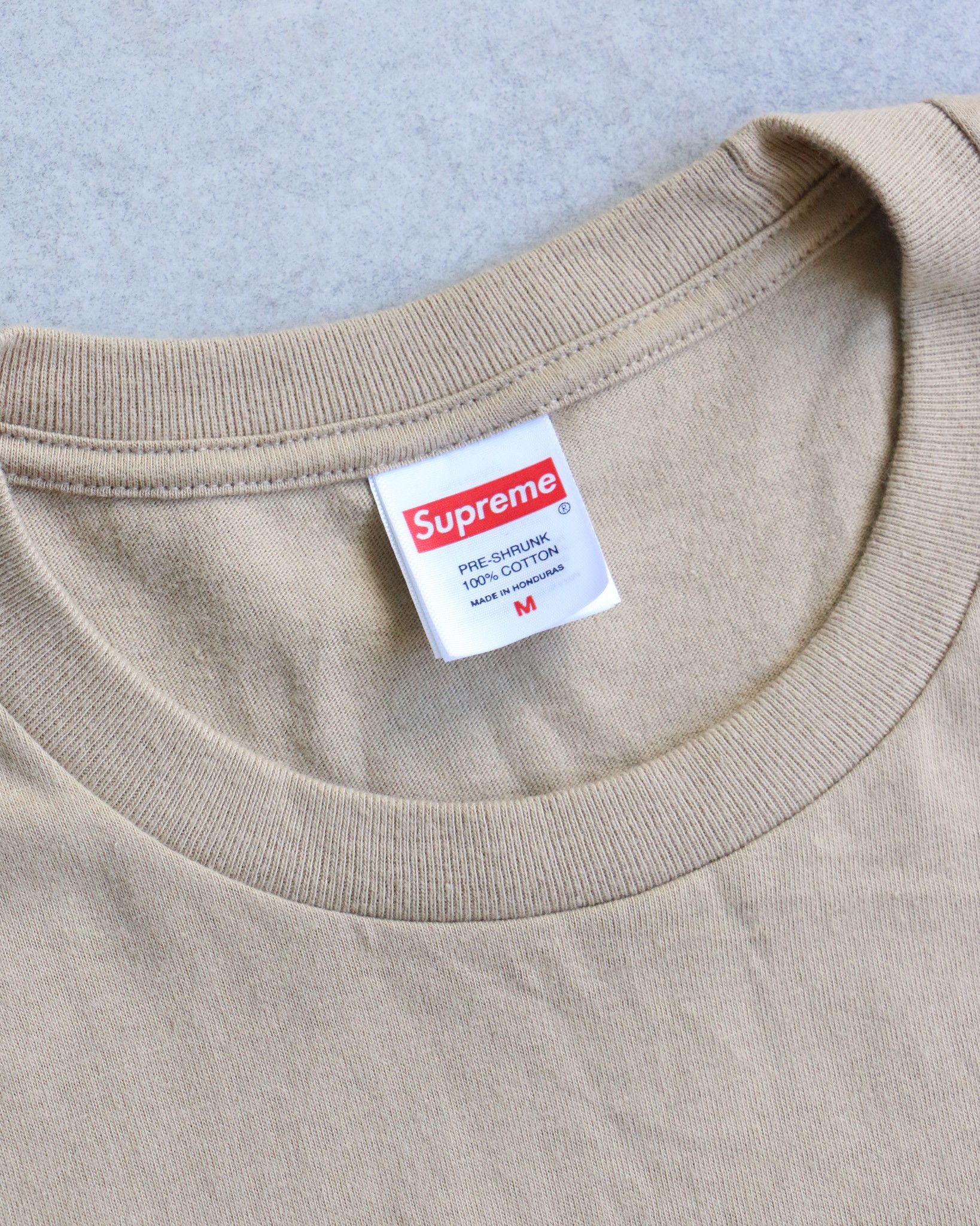 Supreme Supreme Stick Box Logo Tee Khaki Size US M / EU 48-50 / 2 - 3 Thumbnail
