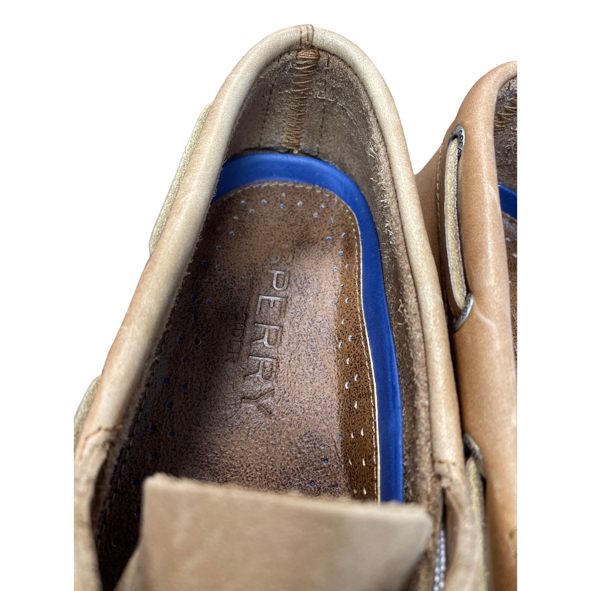 Sperry Sperry Mens Tan Leather Boat loafers Shoes Size 7.5M SKU 925 Size US 7.5 / EU 40-41 - 9 Thumbnail
