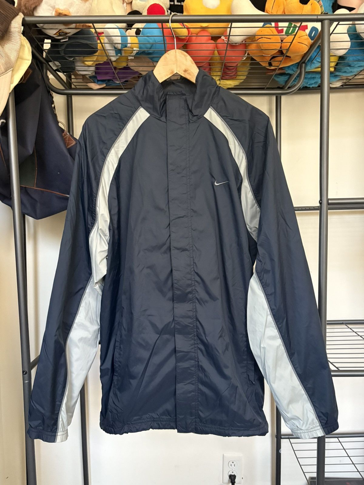 Nike Nike XXL Y2K Navy Blue Windbreaker Size US XXL / EU 58 / 5 - 1 Thumbnail