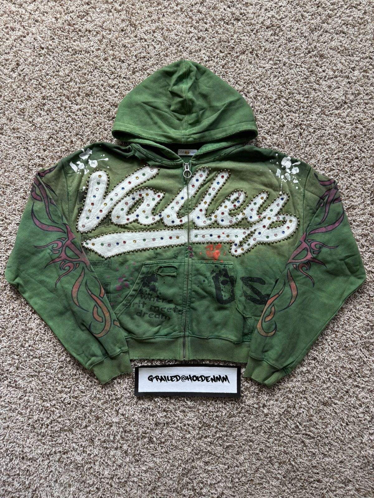 Vale Vale Forever Valley Dreams Green Bank Zip Up Hoodie | Grailed