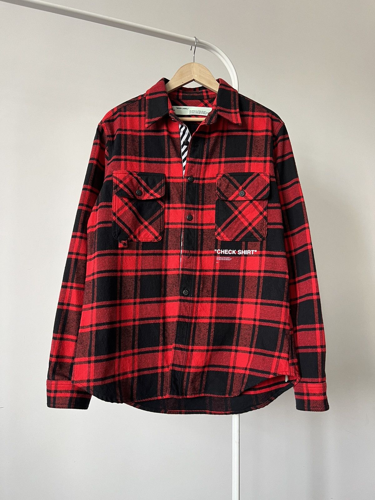 Off-White Off White SSENSE Exclusive “Check Shirt” Flannel Size M Size US M / EU 48-50 / 2 - 1 Thumbnail
