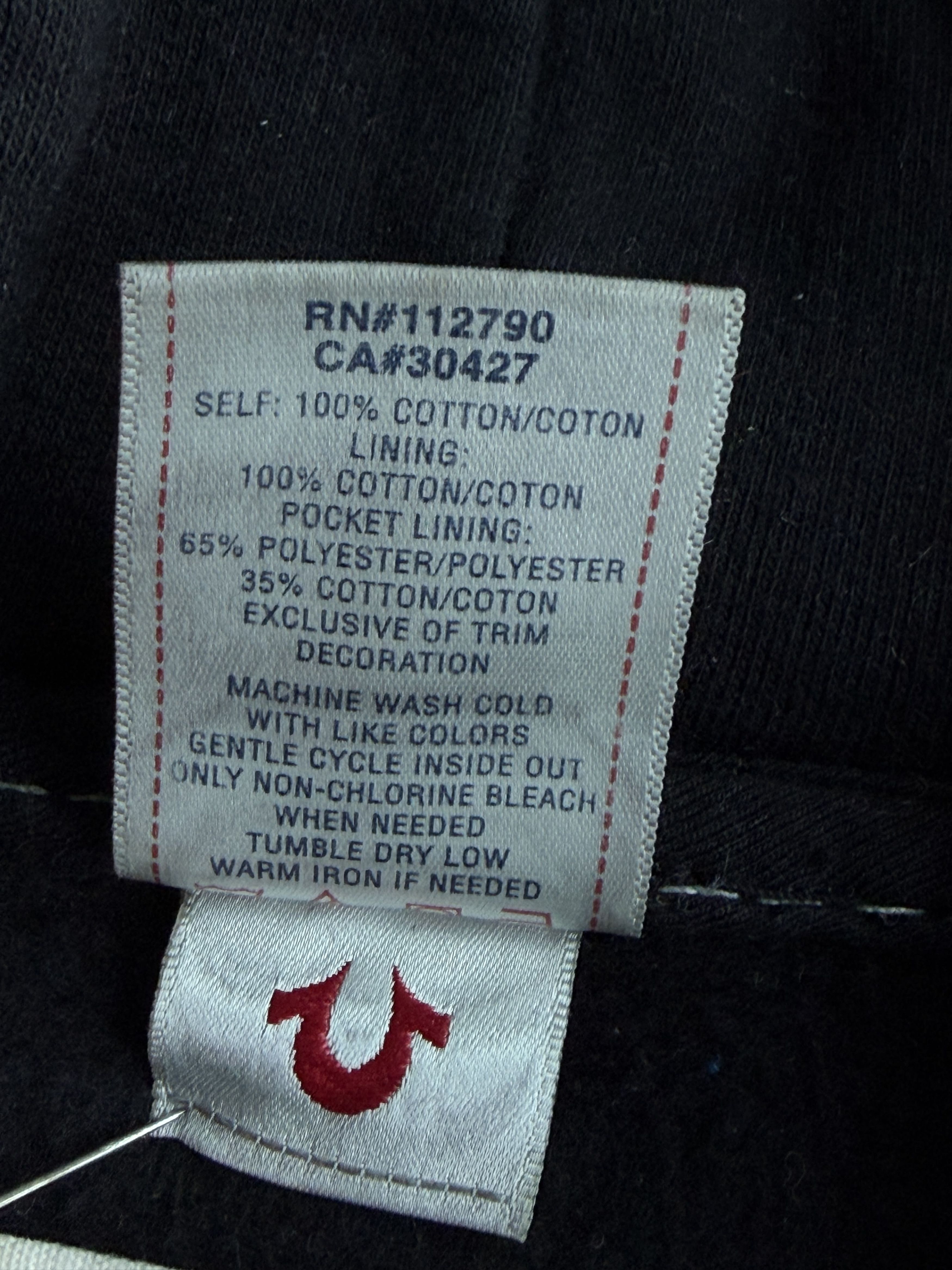 True Religion Hawks Varsity Team Hoody Denim Jacket • VINTAGE Size US L / EU 52-54 / 3 - 12 Thumbnail
