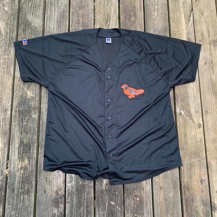 YesterdaysFits Vtg 90's Russell Athletic Baltimore Orioles Authentic Blank Jersey Black 52 Diam