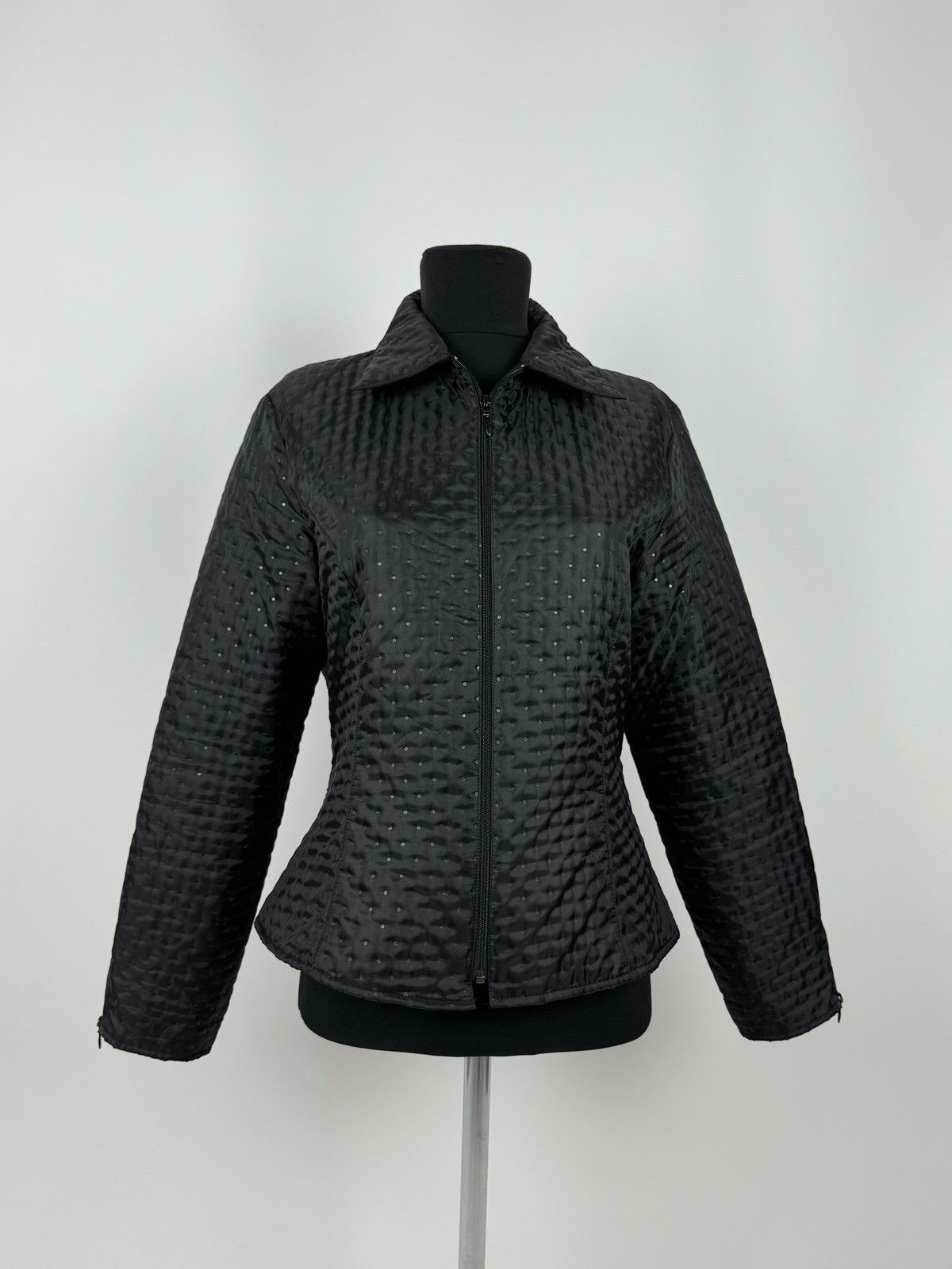 Anne Fontaine Paris Black Zip Up Jacket