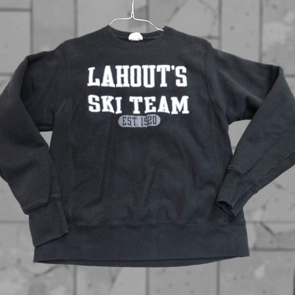 Champion VINTAGE Champion Sweatshirt Men S Black Reverse Weave Lahout's Ski Team Pullover Ski 90s Size US S / EU 44-46 / 1 - 1 Thumbnail