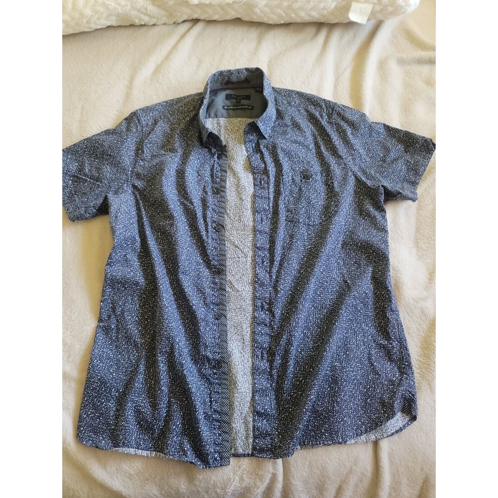 Ted Baker New Ted Baker London SS Blue Printed Shirt Size 5 Size US XXL / EU 58 / 5 - 1 Thumbnail
