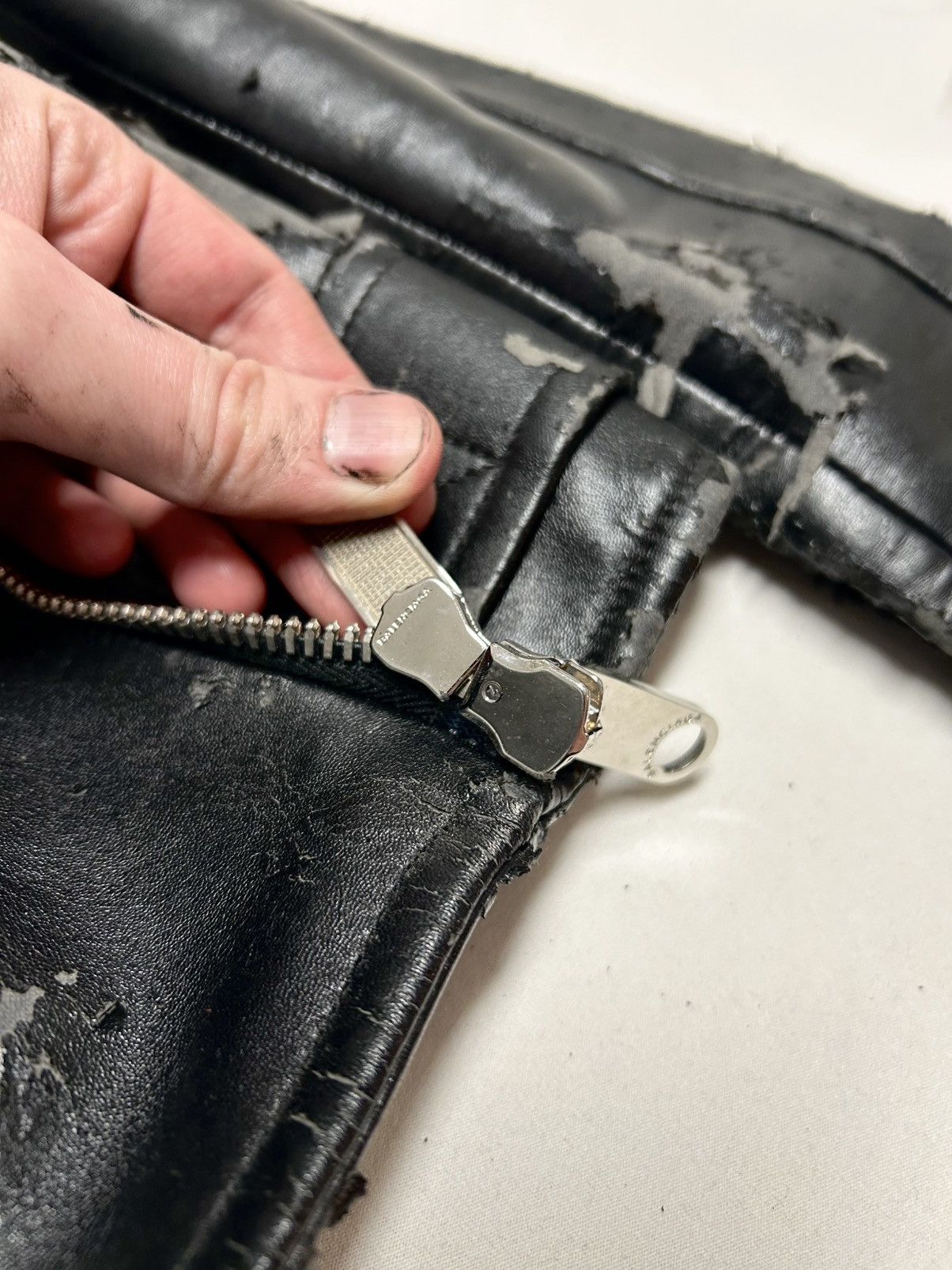 Balenciaga 2017 1/1 Sample Distressed Leather Biker Jacket Size US XS / EU 42 / 0 - 6 Thumbnail