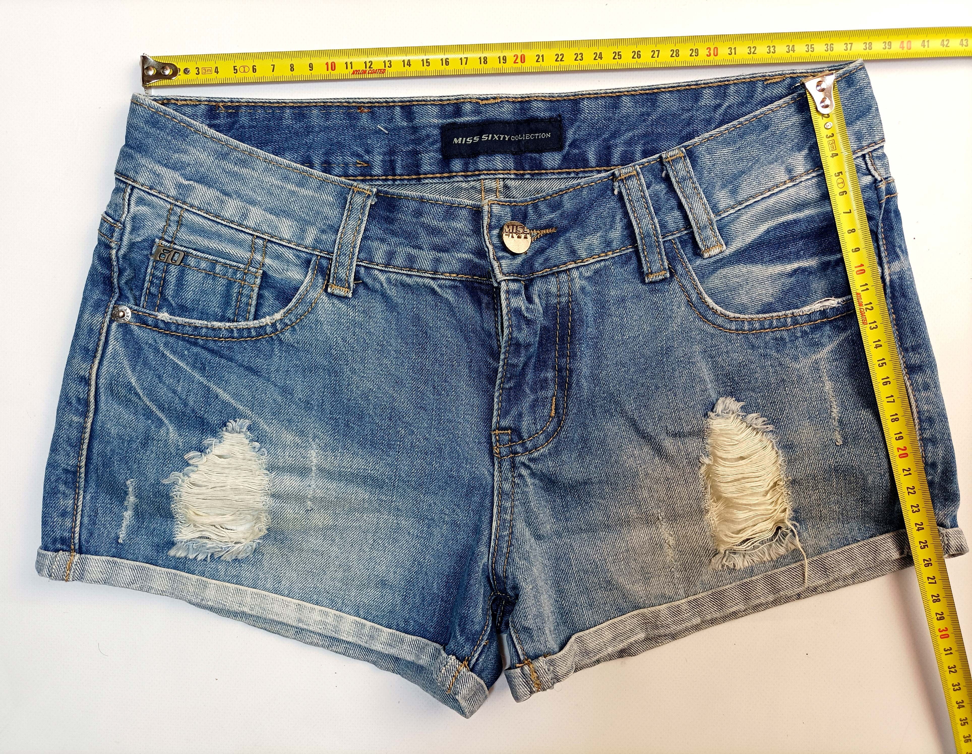 Miss Sixty MISS SIXTY Distressed Ripped Cuffed Denim Shorts W30 Cotton Size 30" / US 8 / IT 44 - 4 Thumbnail