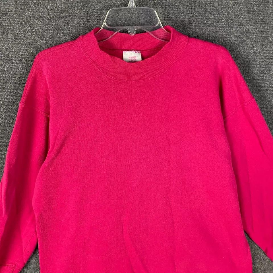 Hanes × Vintage Vintage Hanes Sweatshirt Women's L/XL Pullover Cotton Size L / US 10 / IT 46 - 2 Thumbnail
