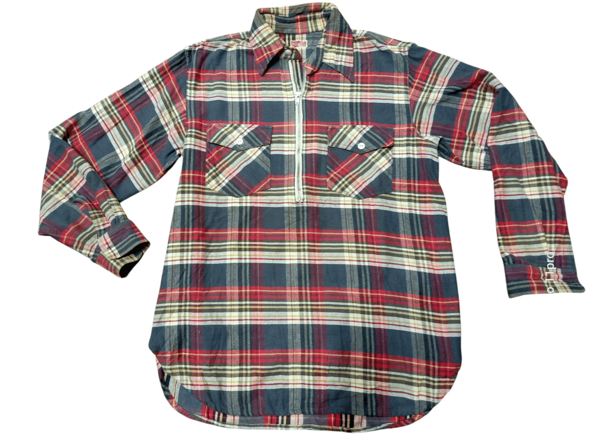 Japanese Brand × Sugar Cane × Vintage SugarCane Vintage Flanel HaflZipper Heavyduty Size US L / EU 52-54 / 3 - 1 Thumbnail