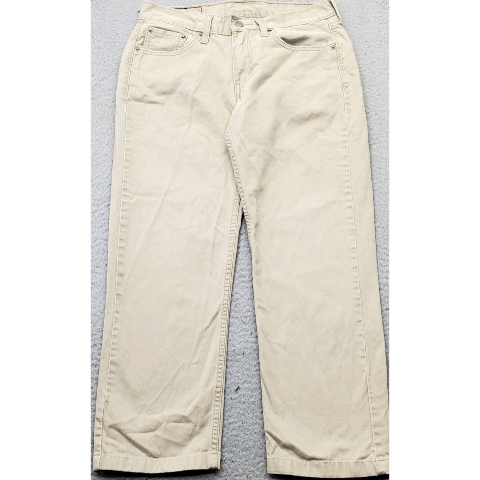 Levi's Levi's 514 Jeans Mens 29 Tan Denim Stretch Straight Fit White Tab Streetwear Size US 29 - 2 Thumbnail