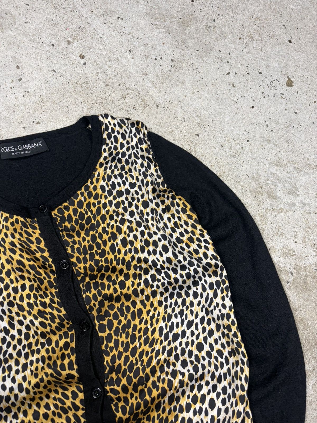 Dolce & Gabbana Dolce & Gabbana Leopard Print Silk & Wool Cardigan Sweater Size S / US 4 / IT 40 - 6 Thumbnail