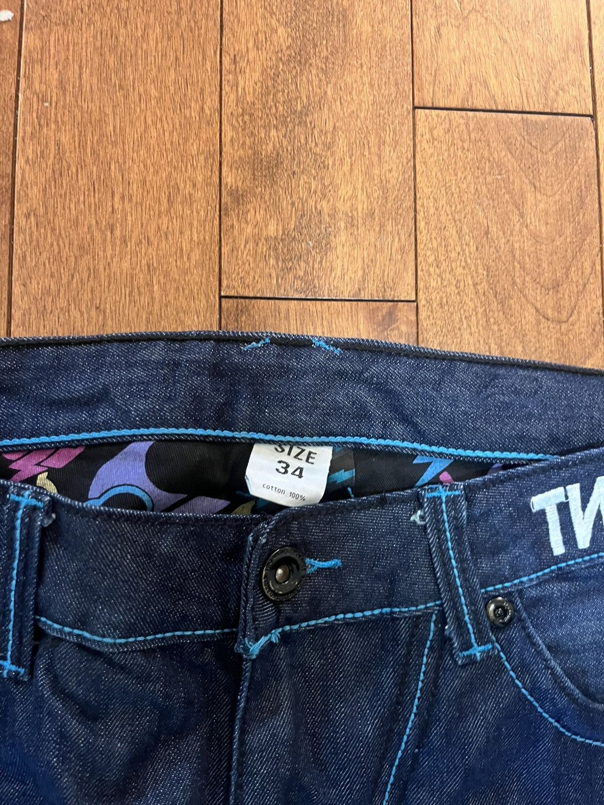 Vintage Crazy y2k jeans with felt pocket Size US 34 / EU 50 - 4 Thumbnail