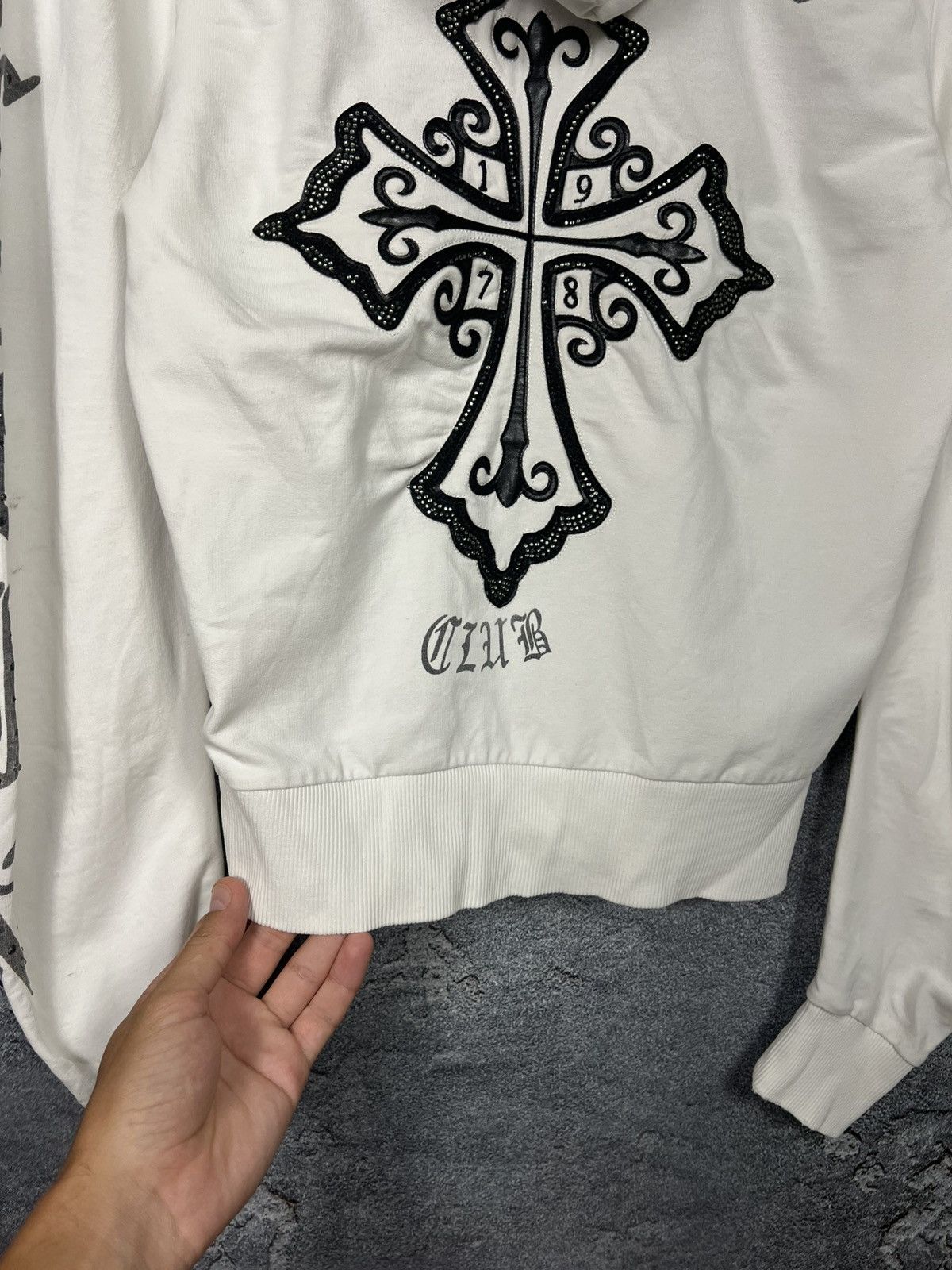 Philipp Plein Vintage Philipp Plein Zip Hoodie With Cross Chrome Style Size M / US 6-8 / IT 42-44 - 16 Thumbnail