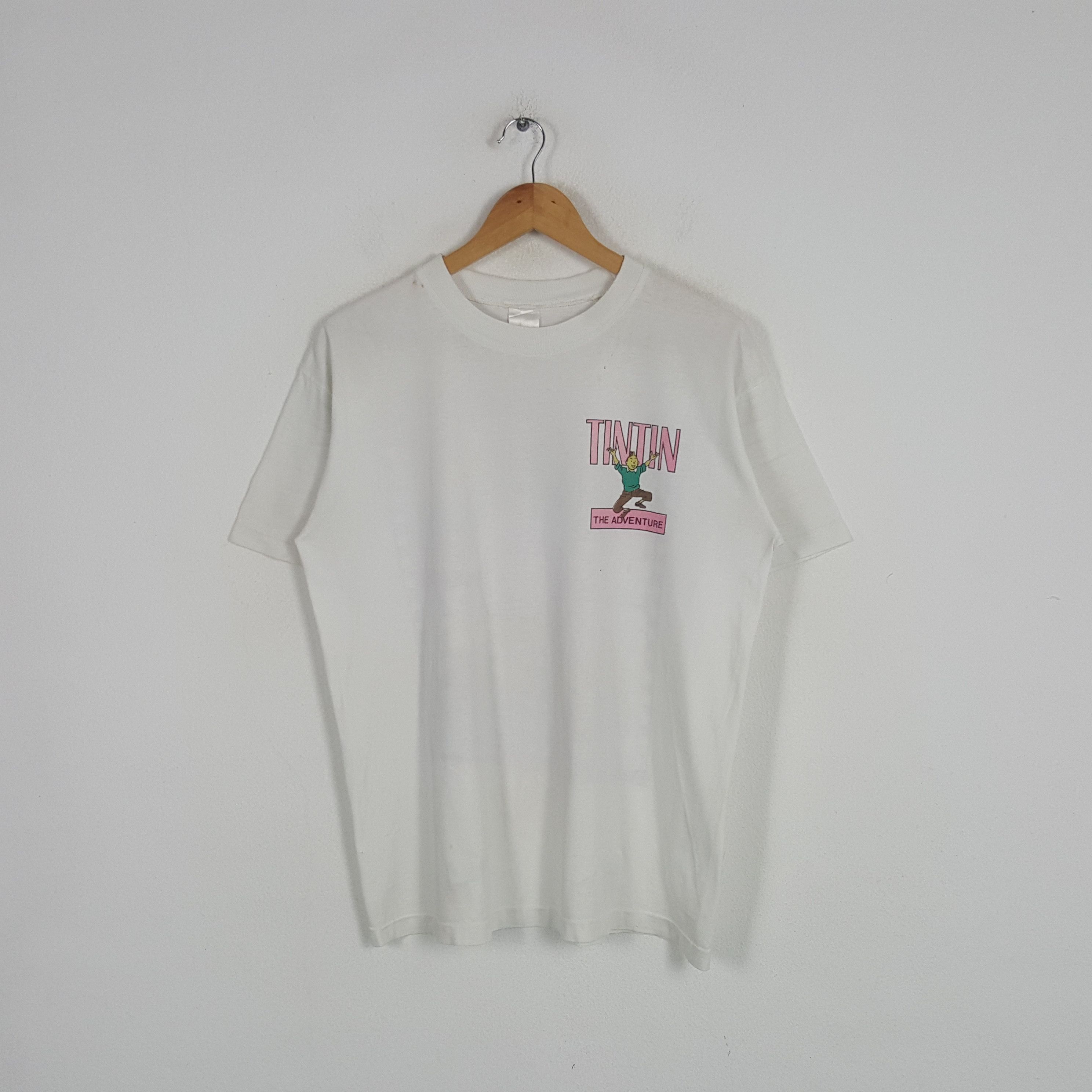 Vintage Vintage Tintin In Action American Cartoon Movie Tshirt Size US L / EU 52-54 / 3 - 3 Thumbnail