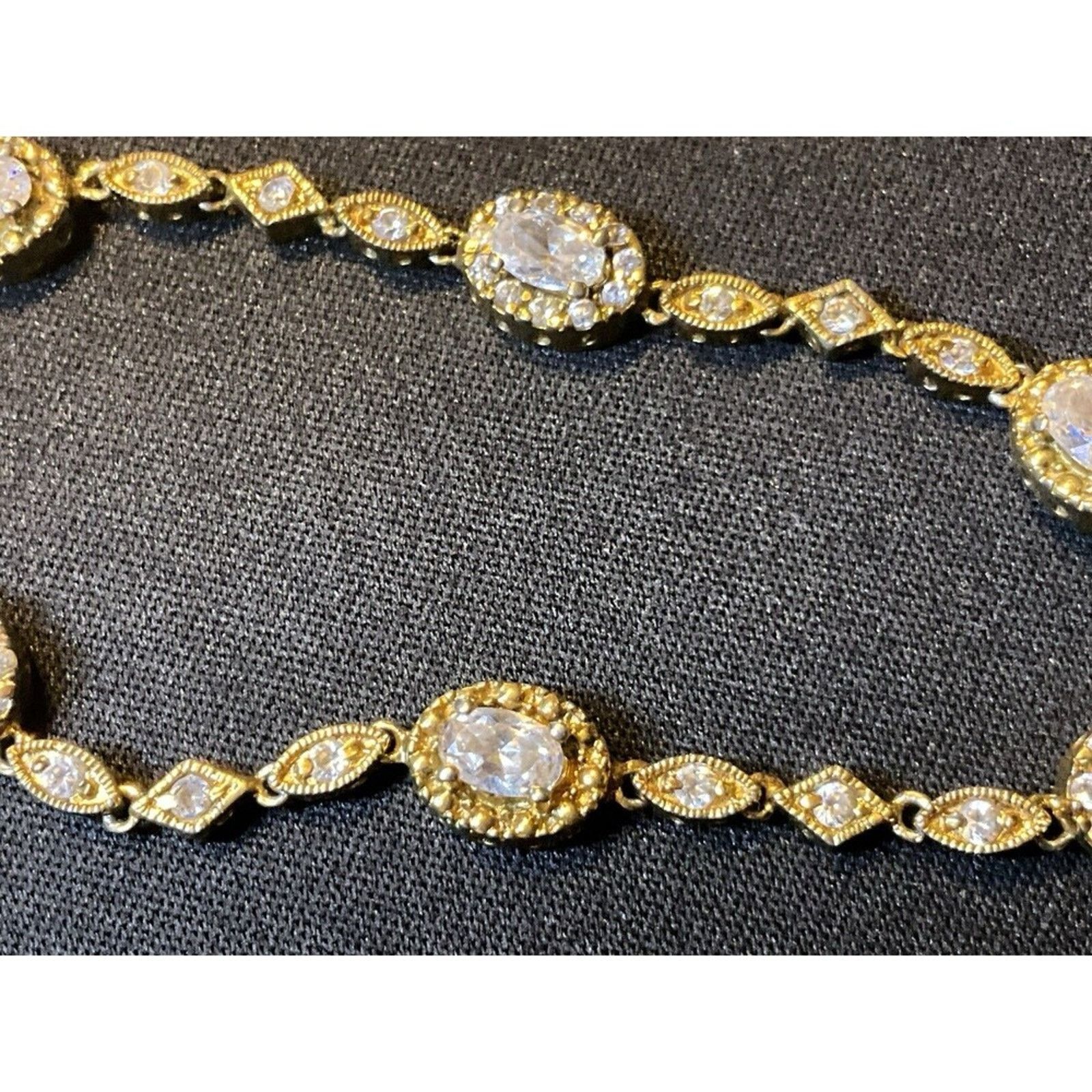 Other 925 Sterling Silver Vermeil Tennis Bracelet Size 6.75 Size ONE SIZE - 4 Thumbnail