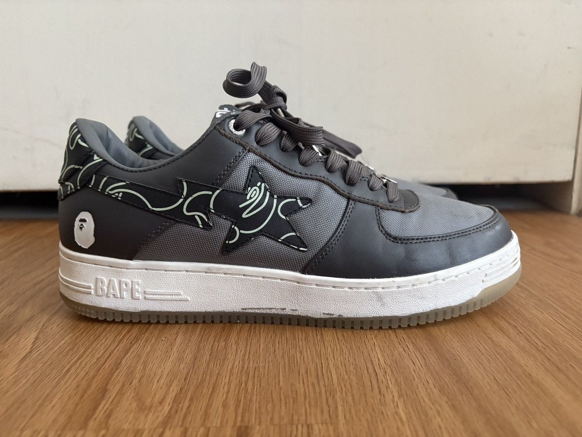 Bape Bapesta 'Text Code Camo - Charcoal' 2022 Size US 11 / EU 44 - 3 Thumbnail