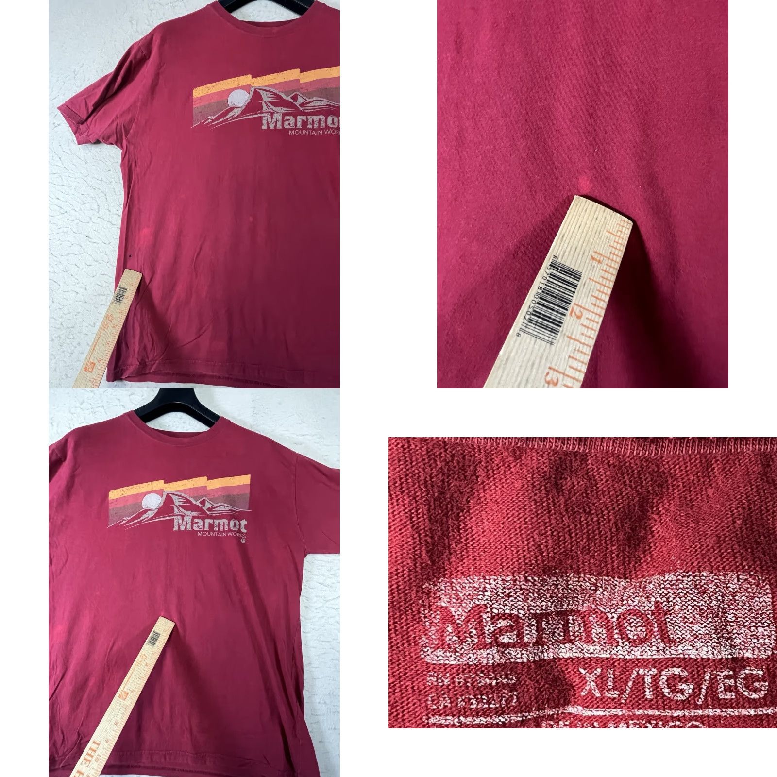 Marmot Marmot T-Shirt Men XL Red Crew Neck Short Sleeve Graphic Outdoors Size US XL / EU 56 / 4 - 8 Thumbnail