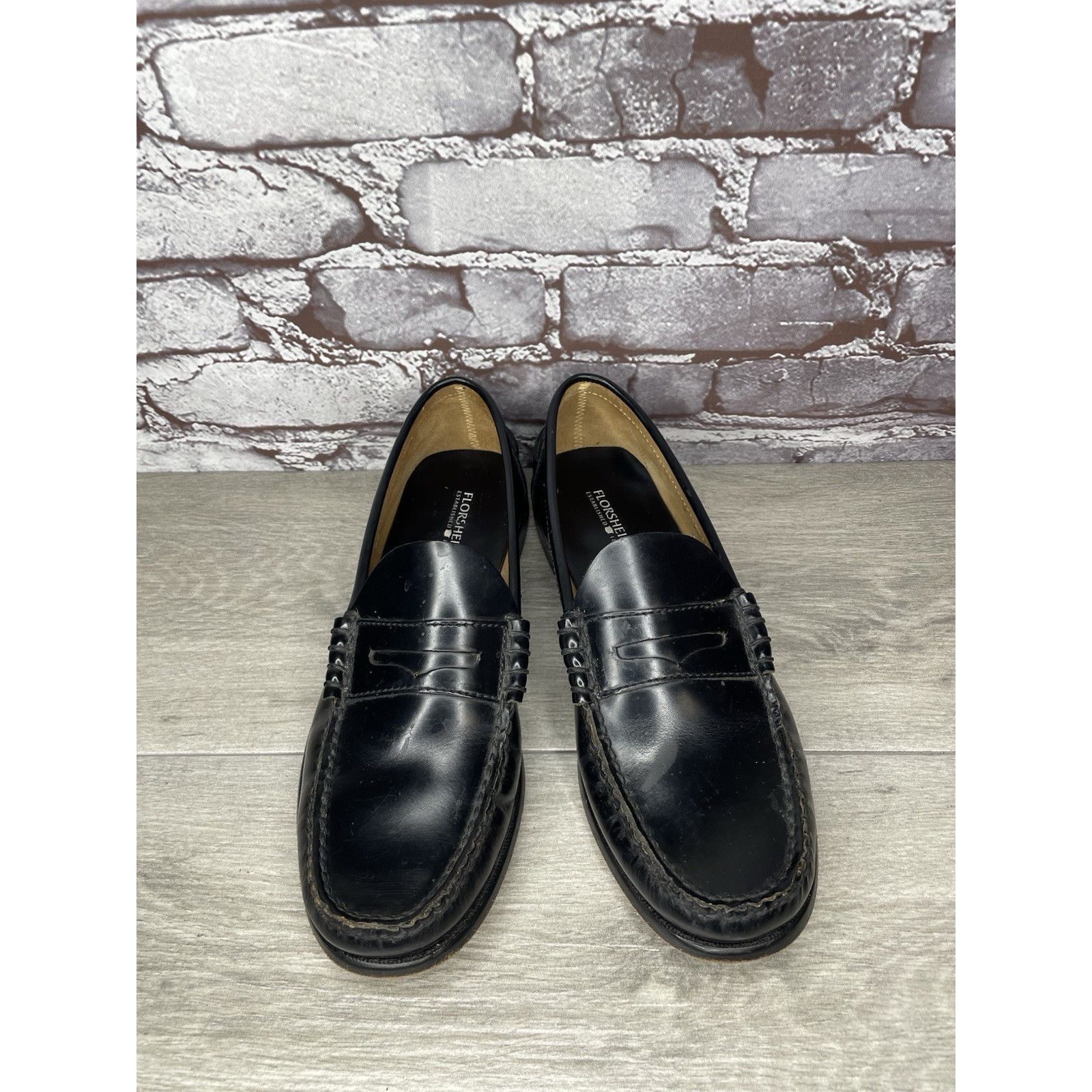 Florsheim Florsheim 1892 Black Leather Slip On Penny Loafers Dress Sho Size US 9 / EU 42 - 2 Thumbnail