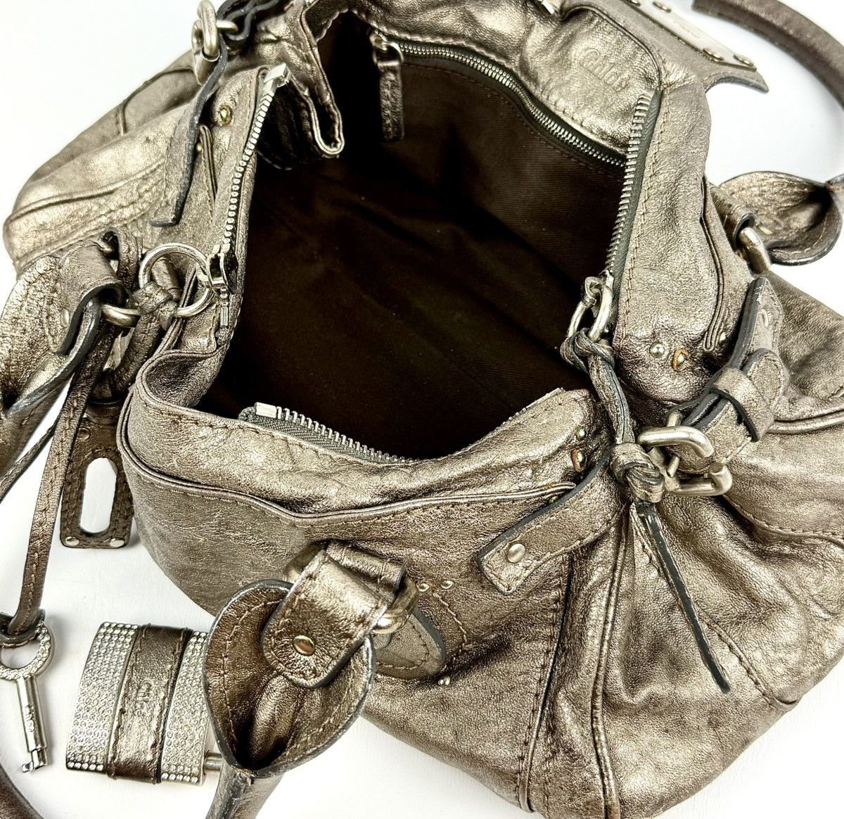 Chloe Chloe - Phoebe Philo - Silver - Swarovski - Paddington Bag Size ONE SIZE - 9 Thumbnail