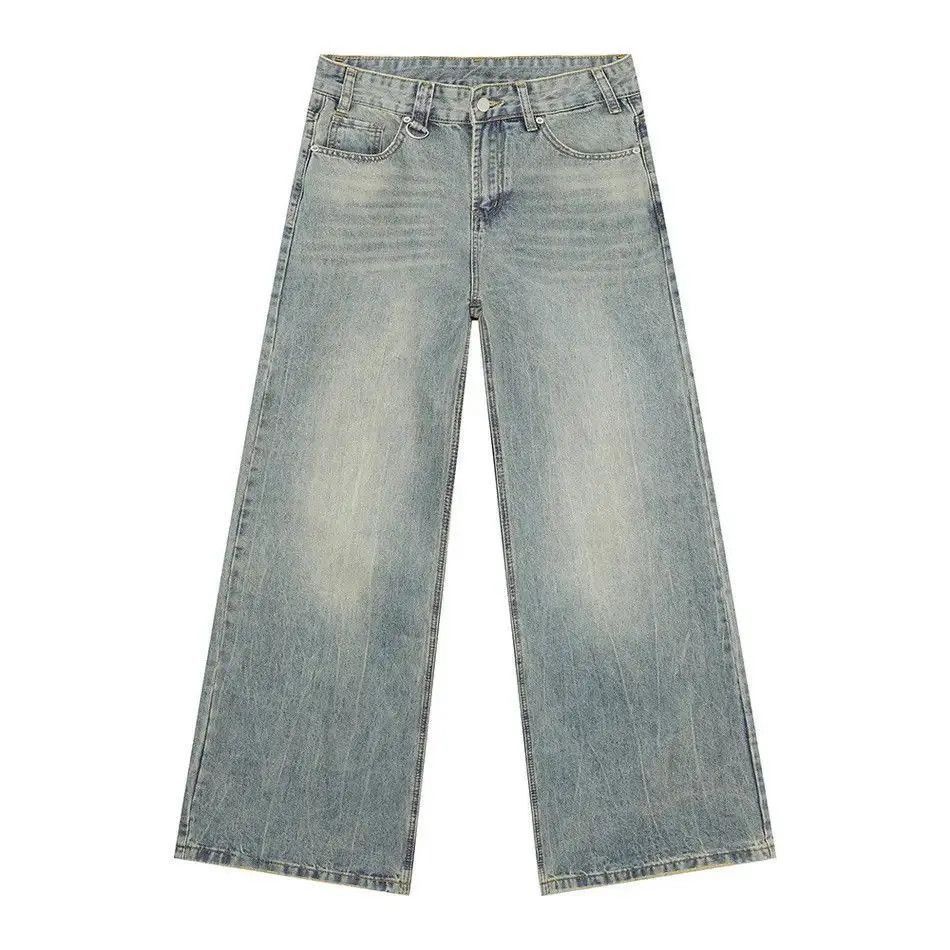 Japanese Brand Retro loose straight leg high street jeans Size US 32 / EU 48 - 5 Thumbnail