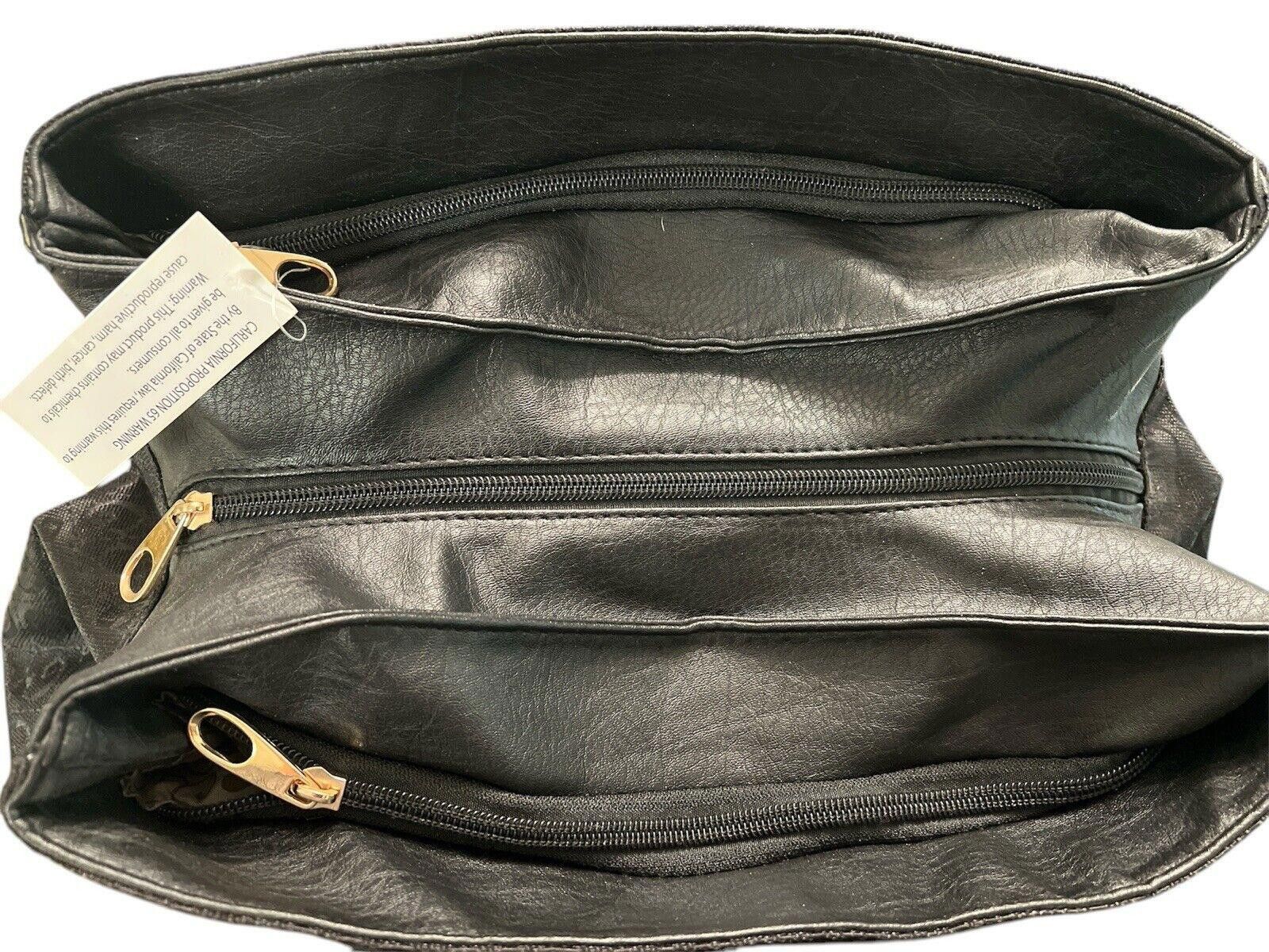 Designer Canvas Faux Leather Shoulder Bag Size ONE SIZE - 5 Thumbnail