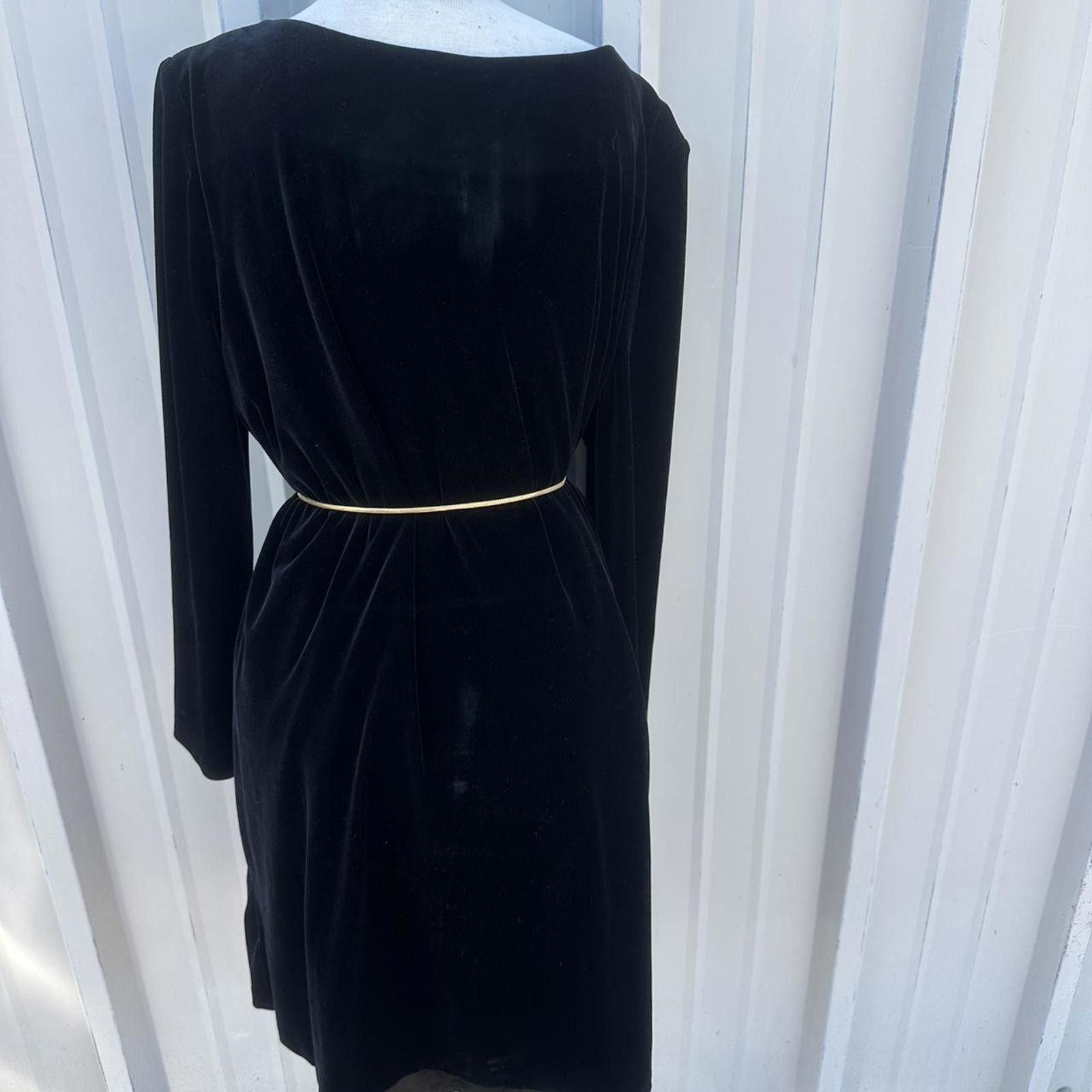 Other Vintage FILIGREE LTD. Black Velvet DressSize 14 Size XL / US 12-14 / IT 48-50 - 2 Thumbnail