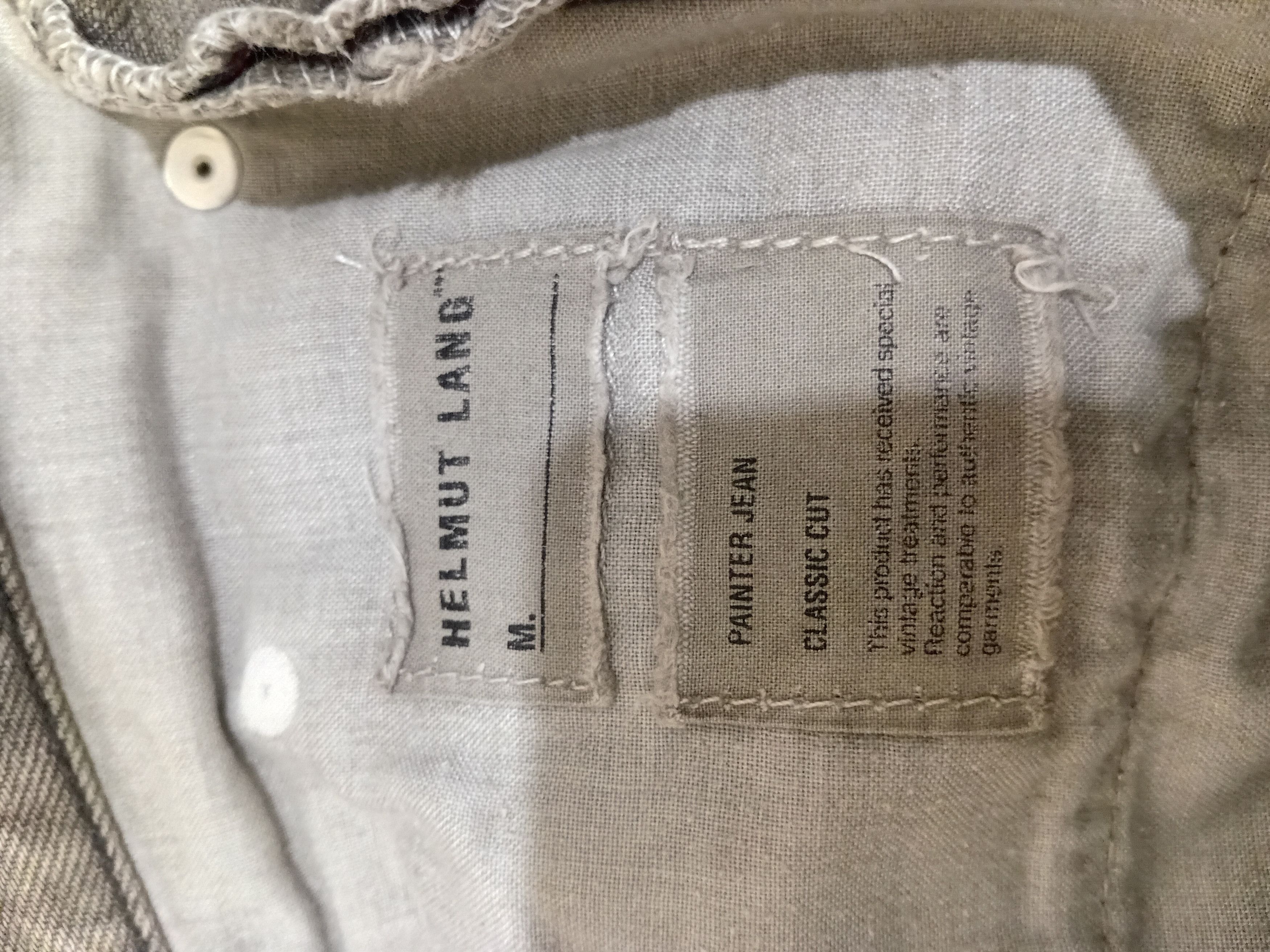 Helmut Lang Helmut Lang AW00 Painter Sandwash Charcoal Grey Jeans Size US 33 - 4 Thumbnail