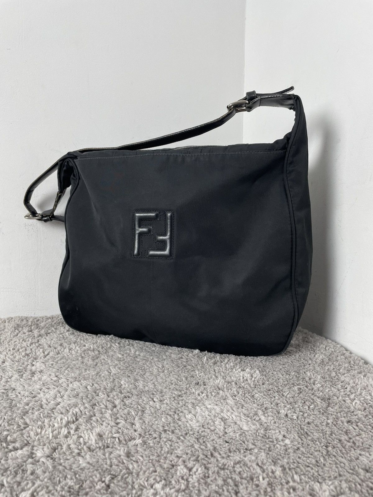 Fendi Fendi Black Nylon Shoulder Bag Size ONE SIZE - 2 Thumbnail