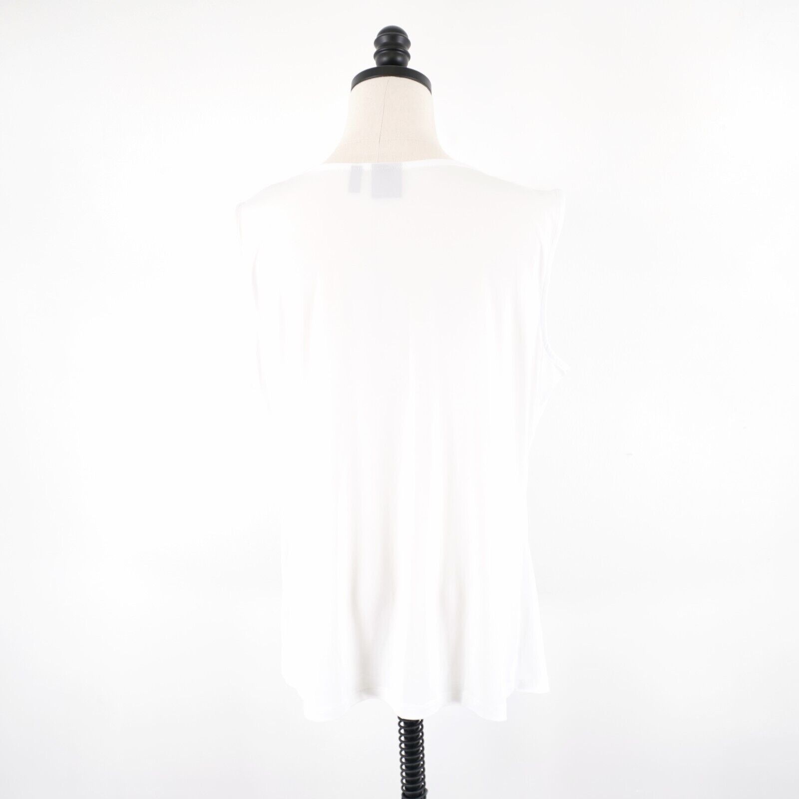 Designer Rafaella White XL Ruffle Neck Blouse Structured Chest Sleeve Size XL / US 12-14 / IT 48-50 - 4 Thumbnail