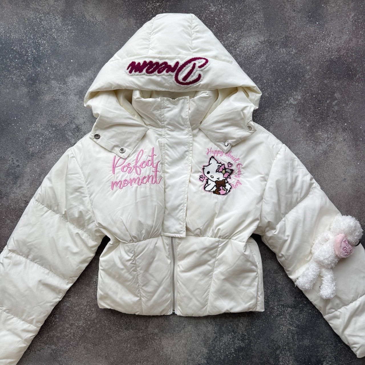 If Six Was Nine Hello Kitty 2000’s Aesthetic Y2K Cute Hooded Winter Jacket Size S / US 4 / IT 40 - 1 Thumbnail