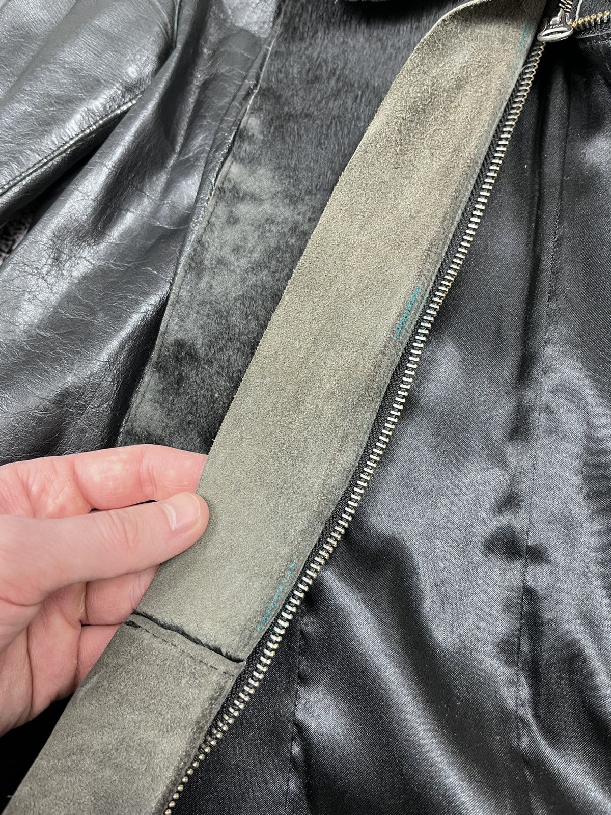 Japanese Brand Vintage Real Leather Patch Gothic Avantgarde Jacket Size S / US 4 / IT 40 - 9 Thumbnail