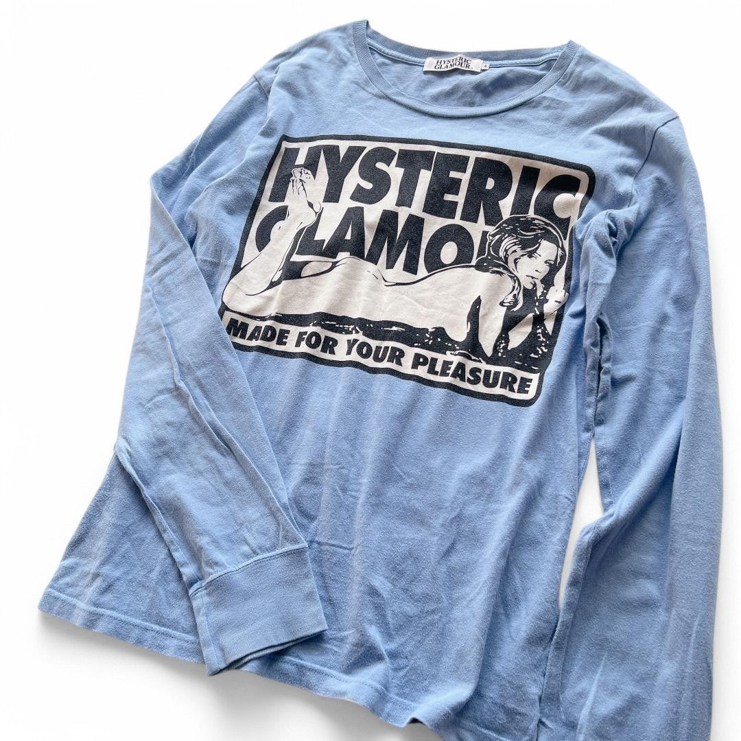 Hysteric Glamour Hysteric Glamour - Nude Light Blue Sleeve Thin Sweatshirt Size M / US 6-8 / IT 42-44 - 2 Thumbnail