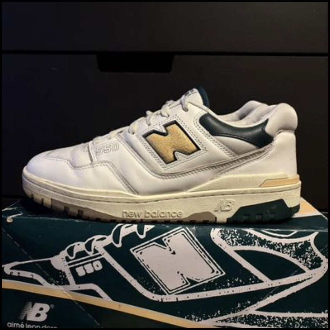Aime Leon Dore × New Balance Aime Leon Dore New Balance 550 Size 9.5 Green Yellow White Size US 9.5 / EU 42-43 - 5 Thumbnail